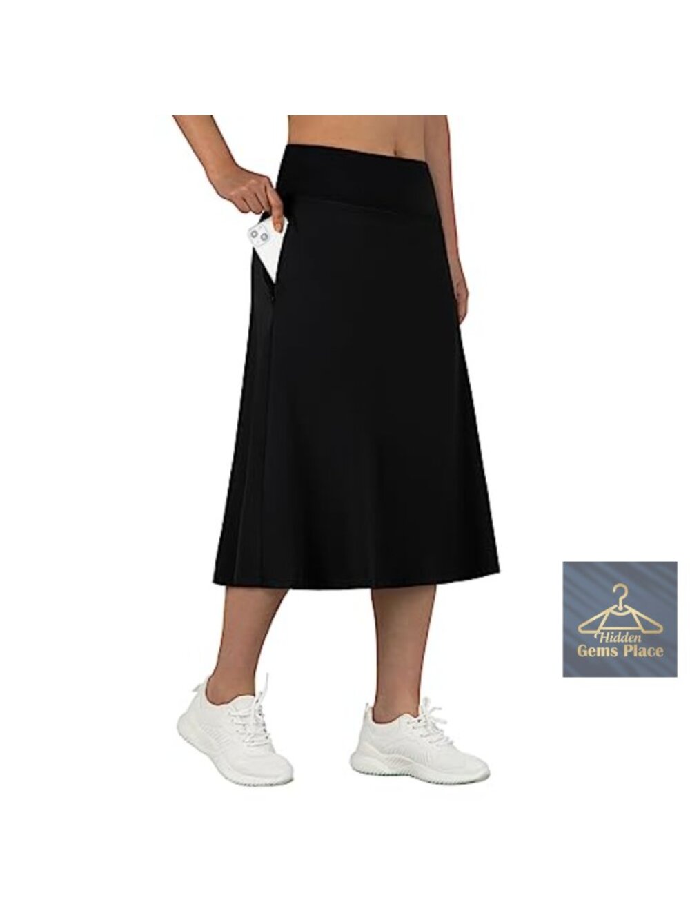 Women's 28" Midi Skorts Knee Length Athletic Skirt with Pockets